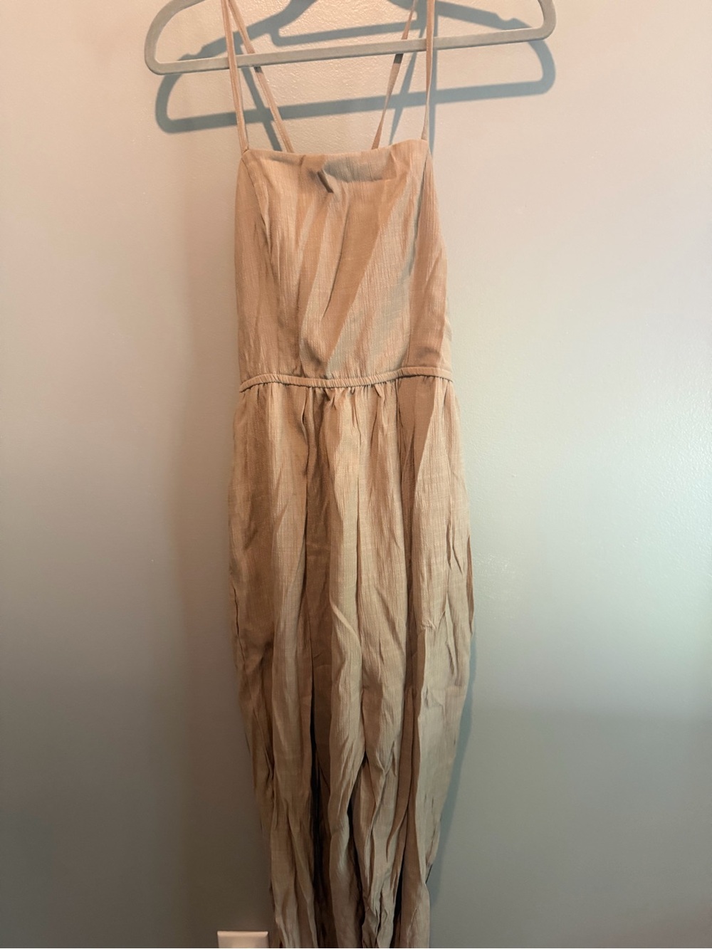 HALARA Beige Strappy Jumpsuit